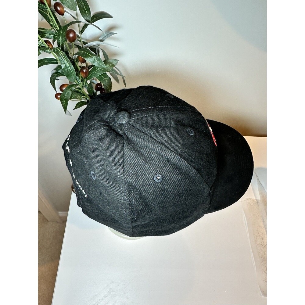 Vintage Shurfine Grocery Store Hat Snapback Trucker Cap Black & Red Dad Hat - Picture 5 of 7